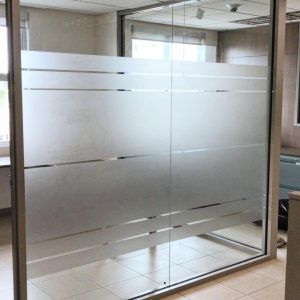 frosted glass installation